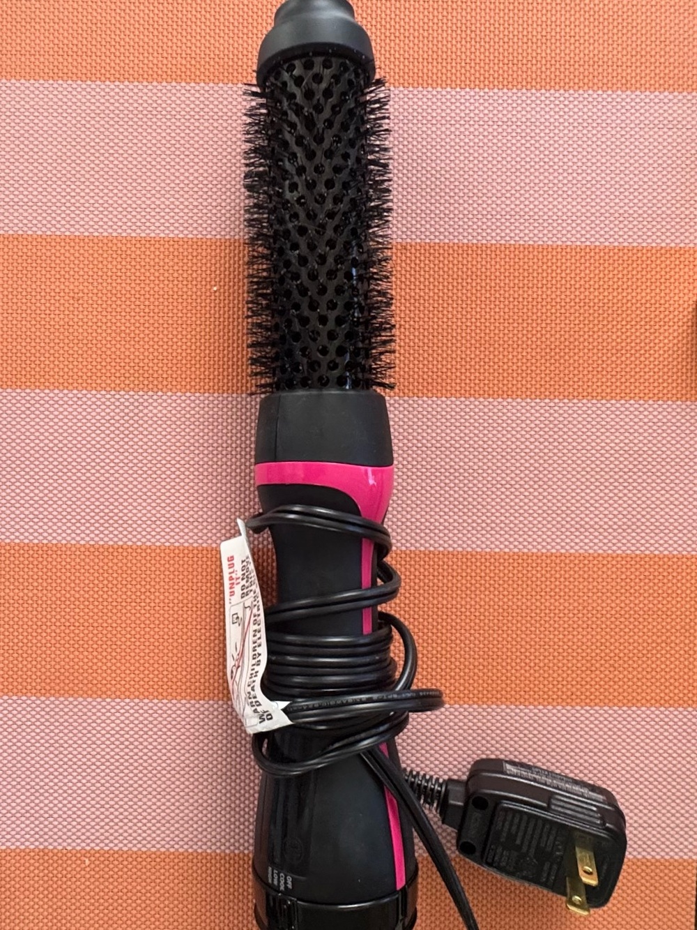 Revlon Pink and Black Heated Round Brush